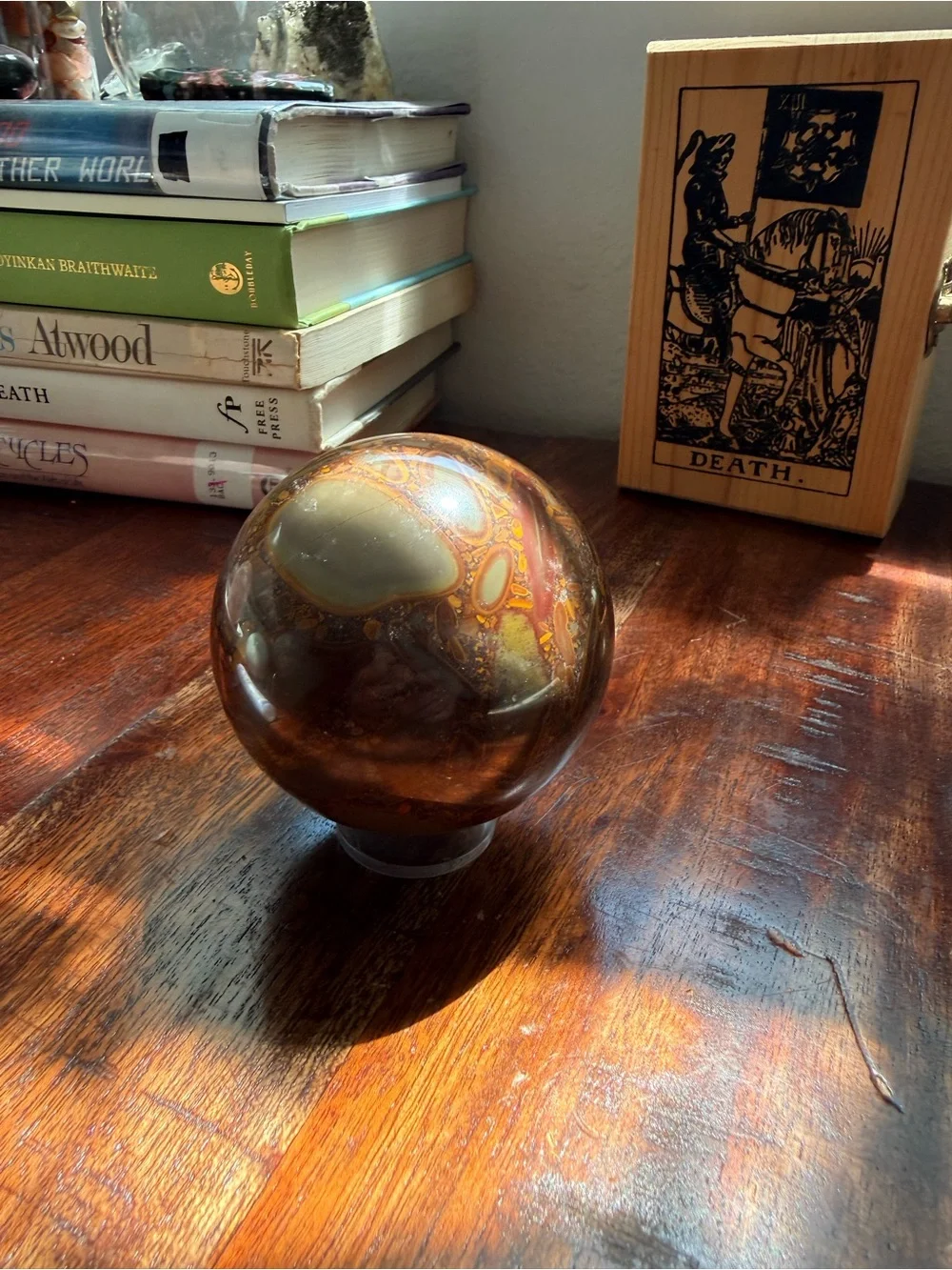 ✨ Bamboo Jasper Sphere • 438 g • 68.7 mm